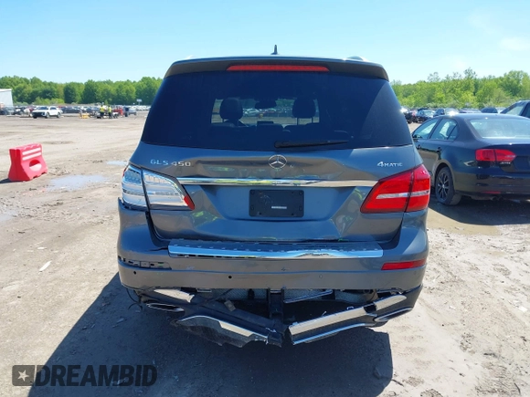 2019 Mercedes-Benz GLS 450 with VIN 4JGDF6EE9KB226581, listed as a IAAI auction lot 42242308 with 80,616 mi miles and . Bid and sale history available at DreamBid. Image 16.