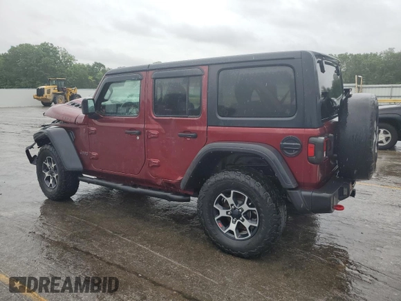 2021 Jeep Wrangler Unlimited Rubicon with VIN 1C4HJXFN1MW695586, listed as a Copart auction lot 59140415 with 47,059 mi miles and Salvage title. Bid and sale history available at DreamBid. Image 2.