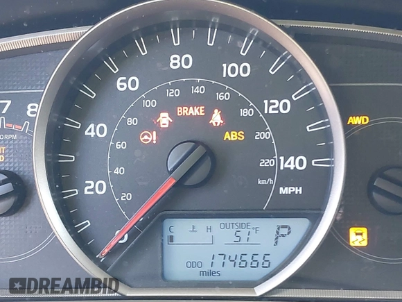 2013 Toyota RAV4 XLE with VIN JTMRFREV8DD014080, listed as a IAAI auction lot 41996609 with 174,666 mi miles. Bid and sale history available at carsss.com. Image 15.