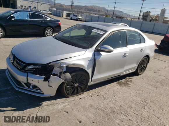 2015 Volkswagen Jetta Sedan Hybrid SEL Premium with VIN 3VW637AJ7FM400853, listed as a Copart auction lot 74588603 with 36,030 mi miles. Bid and sale history available at carsss.com. Image 1.