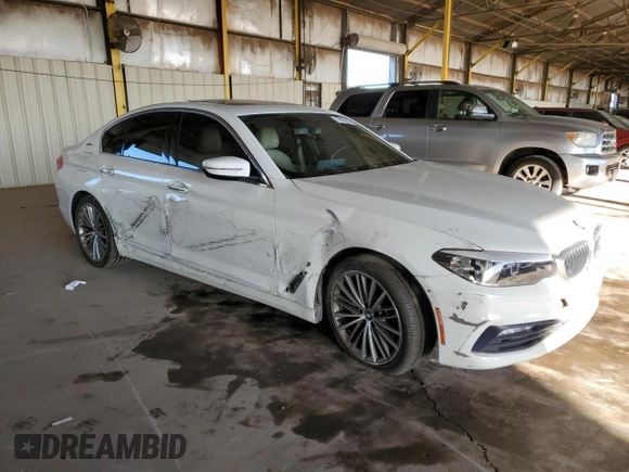 2018 BMW 5 Series 530e with VIN WBAJA9C53JG622997, listed as a Copart auction lot 79959024 with 127,486 mi miles and Salvage title. Bid and sale history available at DreamBid. Image 4.