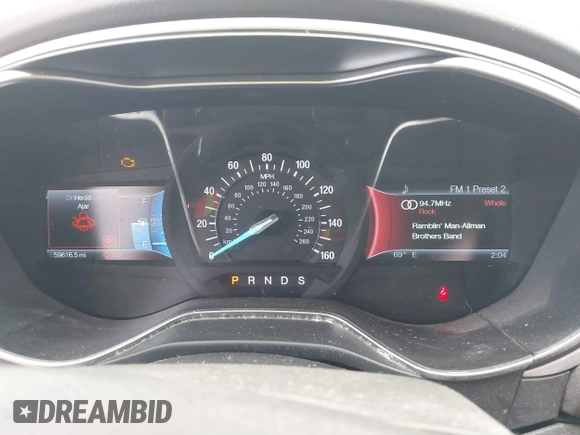 2014 Ford Fusion SE with VIN 1FA6P0HD2E5358620, listed as a IAAI auction lot 41820176 with 59,616 mi miles. Bid and sale history available at carsss.com. Image 7.