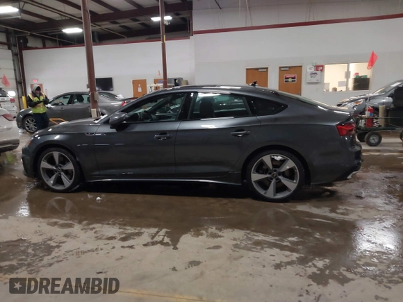 2021 Audi A5 Sportback S line Premium Plus with VIN WAUFACF54MA049369, listed as a IAAI auction lot 41269767 with 46,756 mi miles. Bid and sale history available at carsss.com. Image 14.