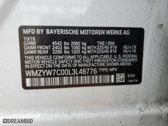 2020 MINI Countryman Cooper S with VIN WMZYW7C00L3L48776, listed as a Copart auction lot 80785704 with 84,194 mi miles and Salvage Title. Bid and sale history available at carsss.com. Image 12.