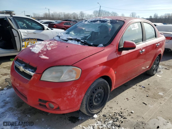 2009 Chevrolet Aveo LT w/2LT with VIN KL1TG56E89B326212, listed as a Copart auction lot 41868155 with 0 mi miles and Clean Title. Bid and sale history available at carsss.com. Image 1.