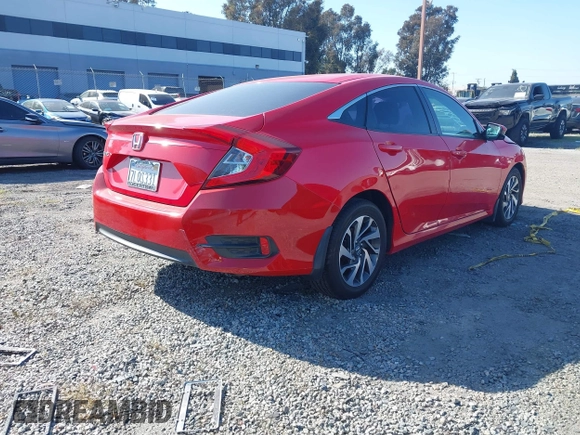 2016 Honda Civic Sedan EX with VIN 2HGFC2F86GH504117, listed as a IAAI auction lot 41935116 with 147,848 mi miles. Bid and sale history available at carsss.com. Image 4.