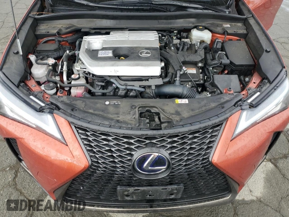 2020 Lexus UX 250h F Sport with VIN JTHR9JBH1L2026913, listed as a Copart auction lot 53477275 with 56,518 mi miles and Salvage title. Bid and sale history available at DreamBid. Image 11.