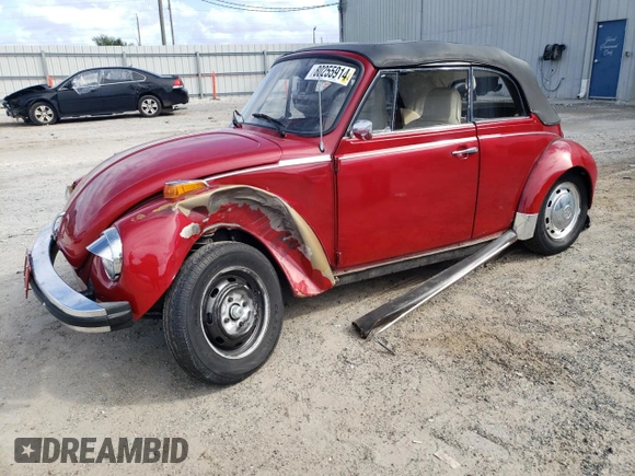1975 Volkswagen Beetle with VIN 1552013711, listed as a Copart auction lot 80255914 with 69,112 mi miles and Salvage Title. Bid and sale history available at DreamBid. Image 1.