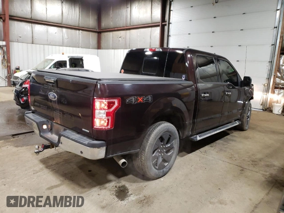 2020 Ford F-150 XL with VIN 1FTEW1EP2LKF10584, listed as a Copart auction lot 60520615 with 64,150 mi miles and Salvage title. Bid and sale history available at DreamBid. Image 3.