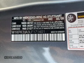 2020 Mercedes-Benz SLC 300 z VIN W1KPK3JA3LF171401, wystawiony jako Copart lot #66444173 z przebiegiem 6517 mil mil oraz . Historia ofert i sprzedaży dostępna na DreamBid. Obrazek 13.