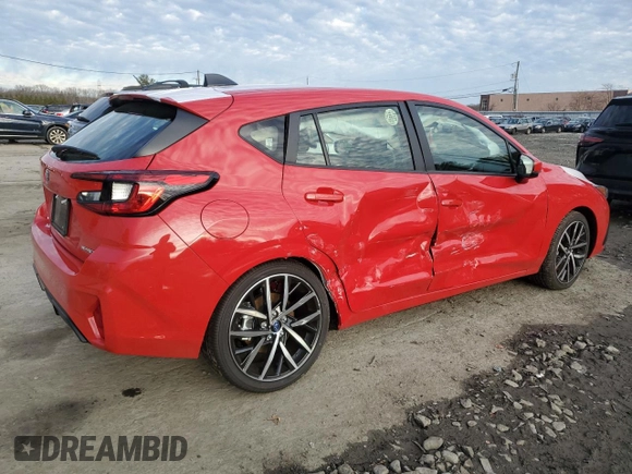 2024 Subaru Impreza Sport with VIN JF1GUAFC9R8368451, listed as a Copart auction lot 86129034 with 102 mi miles and Salvage Title. Bid and sale history available at carsss.com. Image 3.