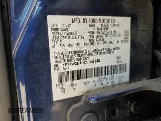 2012 Ford Super Duty F-250 SRW XL with VIN 1FT7W2BT1CEB28948, listed as a Copart auction lot 53235005 with 330,380 mi miles and Salvage Title. Bid and sale history available at carsss.com. Image 12.
