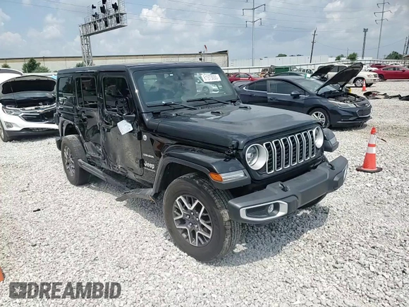 2024 Jeep Wrangler Sahara with VIN 1C4PJXEG0RW335831, listed as a Copart auction lot 61973055 with 15,785 mi miles and Salvage title. Bid and sale history available at DreamBid. Image 14.