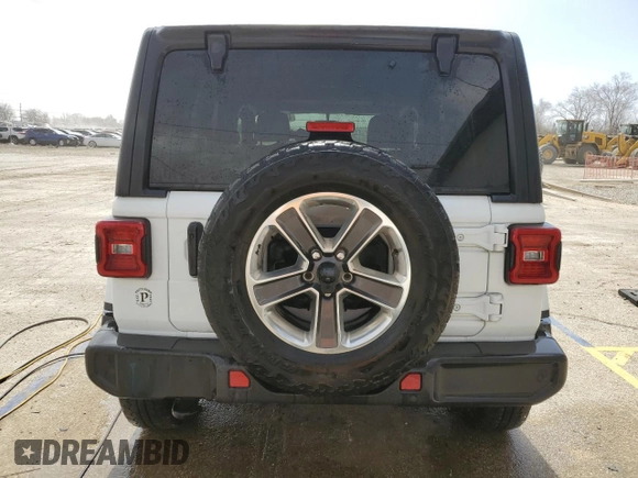 2021 Jeep Wrangler Unlimited Sahara с VIN 1C4HJXEG3MW619175, выставлен на аукционе Copart как лот 49053575 с пробегом 61 333 миль миль и Списание • Salvage title. История ставок и продаж доступна на DreamBid. Изображение 6.