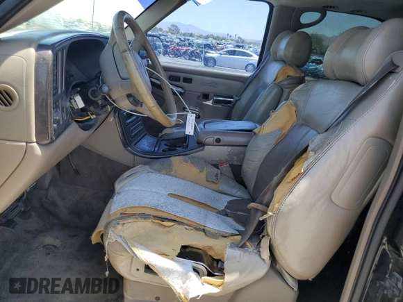 2002 GMC Yukon Denali z VIN 1GKEK63U62J241161, wystawiony jako Copart lot #58350085 z przebiegiem Nie podano mil oraz Szkoda całkowita • Salvage title. Historia ofert i sprzedaży dostępna na DreamBid. Obrazek 7.
