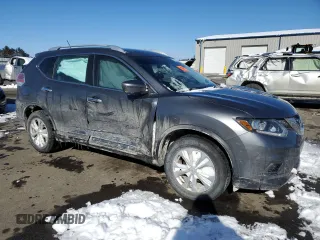 2016 Nissan Rogue SV with VIN JN8AT2MV3GW153593, listed as a Copart auction lot 45297925 with Not Provided miles and Salvage Title. Bid and sale history available at DreamBid. Image 4.