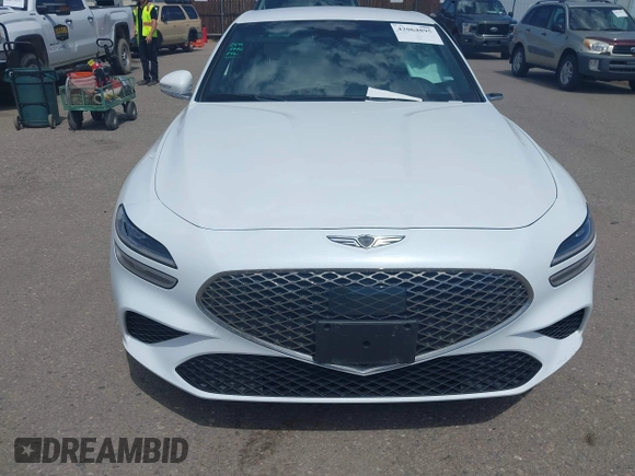 2025 Genesis G70 2.5T with VIN KMTG34SC6SU155525, listed as a IAAI auction lot 42064895 with 6,538 mi miles. Bid and sale history available at carsss.com. Image 12.