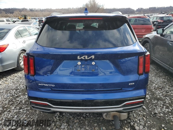 2023 Kia Sorento SX Prestige with VIN 5XYRKDLF9PG187588, listed as a Copart auction lot 83357834 with 25,433 mi miles and Salvage Title. Bid and sale history available at carsss.com. Image 6.
