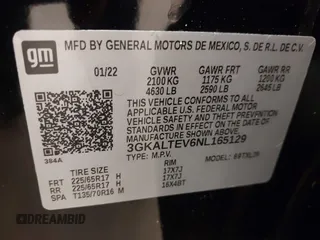 2022 GMC Terrain SLE with VIN 3GKALTEV6NL165129, listed as a IAAI auction lot 42430856 with 14,617 mi miles and . Bid and sale history available at DreamBid. Image 9.