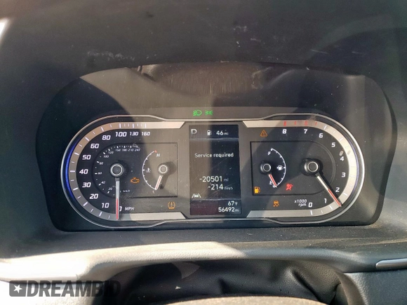 2023 Hyundai Santa Cruz SEL with VIN 5NTJBDAEXPH061824, listed as a Copart auction lot 59975255 with 56,492 mi miles and Salvage title. Bid and sale history available at DreamBid. Image 9.