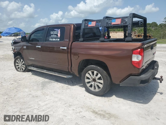 2017 Toyota Tundra Limited with VIN 5TFFW5F12HX223522, listed as a Copart auction lot 59912105 with 94,567 mi miles and Salvage title. Bid and sale history available at DreamBid. Image 2.
