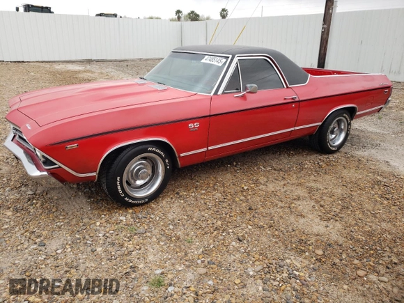 1969 Chevrolet El Camino z VIN 136809K399396, wystawiony jako Copart lot #47485145 z przebiegiem 46 439 mil mil oraz Czysty tytuł • Clean title. Historia ofert i sprzedaży dostępna na DreamBid. Obrazek 1.