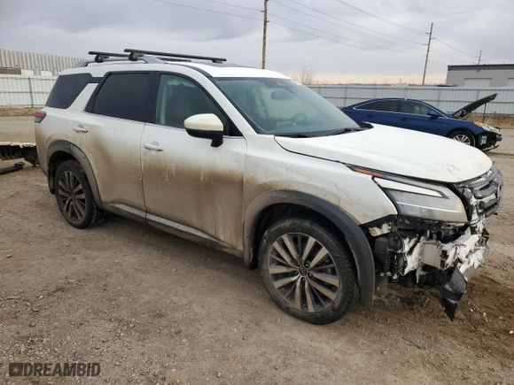 2022 Nissan Pathfinder Platinum with VIN 5N1DR3DK8NC268591, listed as a Copart auction lot 48897585 with 80,851 mi miles and Salvage Title. Bid and sale history available at carsss.com. Image 4.