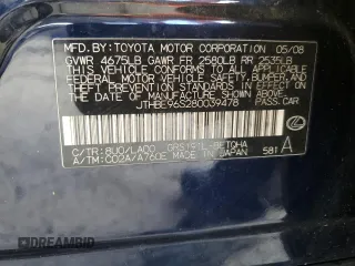 2008 Lexus GS 350 with VIN JTHBE96S280039478, listed as a Copart auction lot 72778574 with 204,445 mi miles and Clean Title. Bid and sale history available at carsss.com. Image 12.