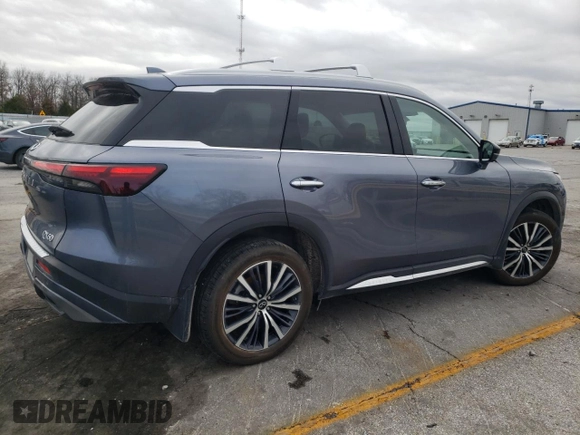 2023 Infiniti QX60 SENSORY with VIN 5N1DL1GS8PC354696, listed as a Copart auction lot 84423854 with 26,042 mi miles and Salvage Title. Bid and sale history available at carsss.com. Image 3.