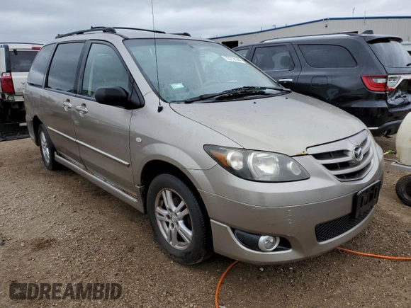 2006 Mazda MPV LX with VIN JM3LW28A560561959, listed as a Copart auction lot 72712144 with 182,727 mi miles and Salvage Title. Bid and sale history available at carsss.com. Image 4.
