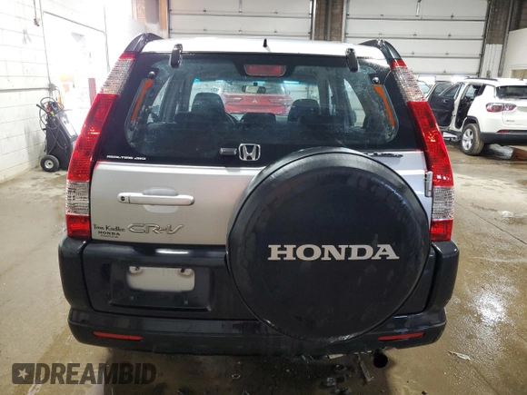 2005 Honda CR-V LX with VIN JHLRD78535C055796, listed as a Copart auction lot 46601285 with 207,021 mi miles and Salvage Title. Bid and sale history available at carsss.com. Image 6.