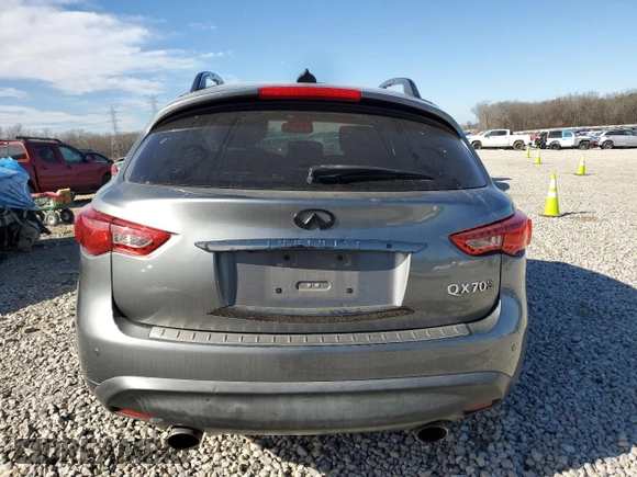 2015 Infiniti QX70 with VIN JN8CS1MU7FM382222, listed as a Copart auction lot 46942735 with 109,925 mi miles and Clean Title. Bid and sale history available at DreamBid. Image 6.