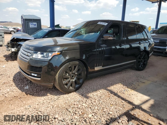 2015 Land Rover Range Rover Supercharged with VIN SALGS2TF9FA211326, listed as a Copart auction lot 59678755 with 97,466 mi miles and Salvage title. Bid and sale history available at DreamBid. Image 1.