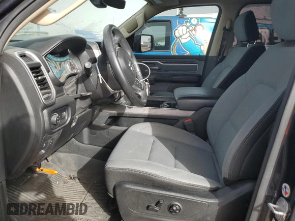 2020 Ram 1500 Big Horn with VIN 1C6SRFFM6LN201007, listed as a Copart auction lot 46459055 with 0 mi miles and Salvage Title. Bid and sale history available at carsss.com. Image 7.