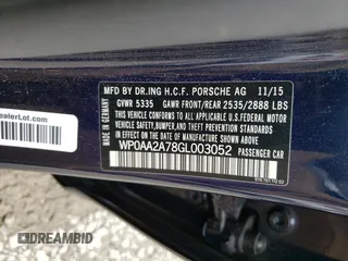 2016 Porsche Panamera 4 z VIN WP0AA2A78GL003052, wystawiony jako Copart lot #46815913 z przebiegiem 55 454 mil mil oraz . Historia ofert i sprzedaży dostępna na DreamBid. Obrazek 13.