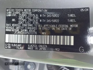 2024 Lexus GX 550 Luxury z VIN JTJVBCDX6R5010778, wystawiony jako IAAI lot #41902851 z przebiegiem 14 133 mil mil oraz . Historia ofert i sprzedaży dostępna na DreamBid. Obrazek 9.