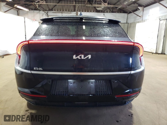 2023 Kia EV6 Wind with VIN KNDC34LA6P5156637, listed as a Copart auction lot 58325614 with 24,848 mi miles and Non Repairable. Bid and sale history available at carsss.com. Image 6.