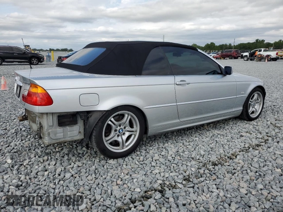 2001 BMW 3 Series 330Ci with VIN WBABS53421JU85877, listed as a Copart auction lot 52491245 with 107,120 mi miles and Non Repairable. Bid and sale history available at carsss.com. Image 3.