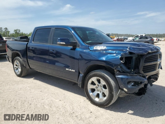 2022 Ram 1500 Big Horn with VIN 1C6SRFFT7NN457781, listed as a Copart auction lot 53821805 with 67,886 mi miles and Salvage Title. Bid and sale history available at carsss.com. Image 4.