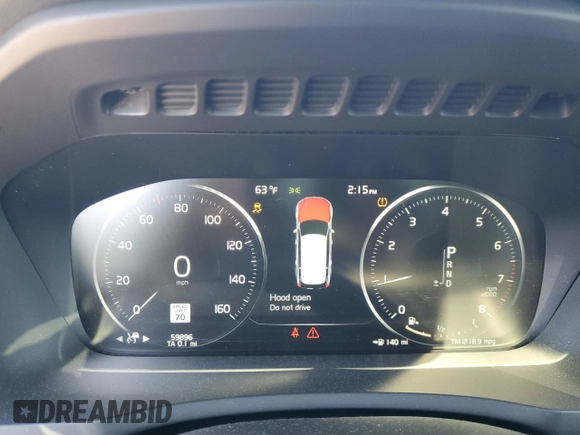 2020 Volvo XC90 Inscription with VIN YV4A221L2L1554073, listed as a Copart auction lot 41408564 with 59,896 mi miles and . Bid and sale history available at DreamBid. Image 9.