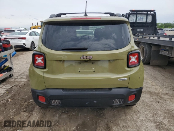 2015 Jeep Renegade Latitude with VIN ZACCJABT4FPB94039, listed as a Copart auction lot 55225915 with 169,914 mi miles and Salvage Title. Bid and sale history available at DreamBid. Image 6.