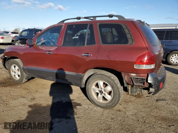 2005 Hyundai Santa Fe GLS with VIN KM8SC73E75U880755, listed as a Copart auction lot 77451484 with 185,290 mi miles and Salvage Title. Bid and sale history available at carsss.com. Image 2.