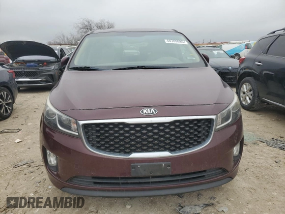 2015 Kia Sedona EX with VIN KNDMC5C13F6063903, listed as a Copart auction lot 44789095 with 108,378 mi miles and Salvage Title. Bid and sale history available at carsss.com. Image 5.