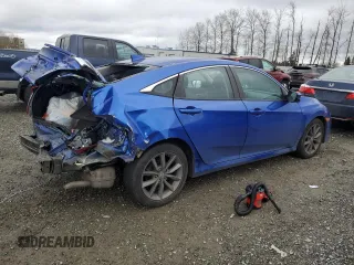 2020 Honda Civic Sedan EX-L with VIN 19XFC1F7XLE204196, listed as a Copart auction lot 49874965 with 70,907 mi miles and Salvage Title. Bid and sale history available at carsss.com. Image 3.