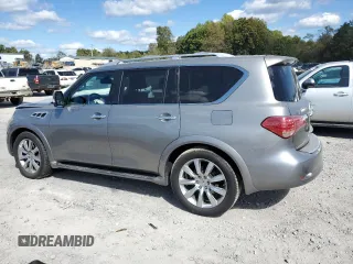 2012 Infiniti QX56 7-passenger with VIN JN8AZ2NE1C9021390, listed as a Copart auction lot 76475574 with 159,671 mi miles and Salvage Title. Bid and sale history available at carsss.com. Image 2.