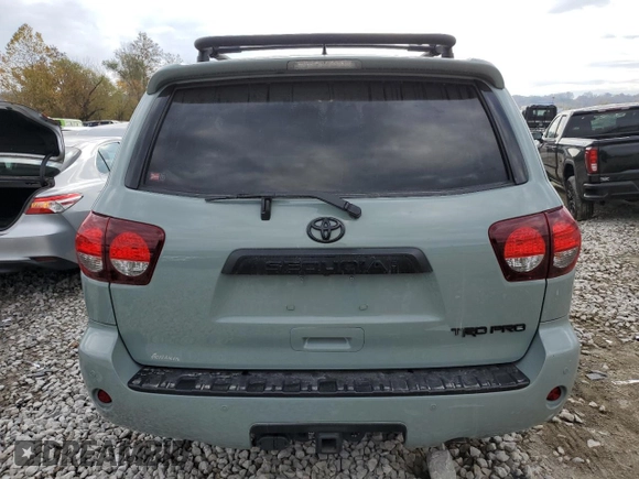 2021 Toyota Sequoia TRD Pro with VIN 5TDEY5B19MS186271, listed as a Copart auction lot 77642514 with 44,172 mi miles and Salvage Title. Bid and sale history available at carsss.com. Image 6.