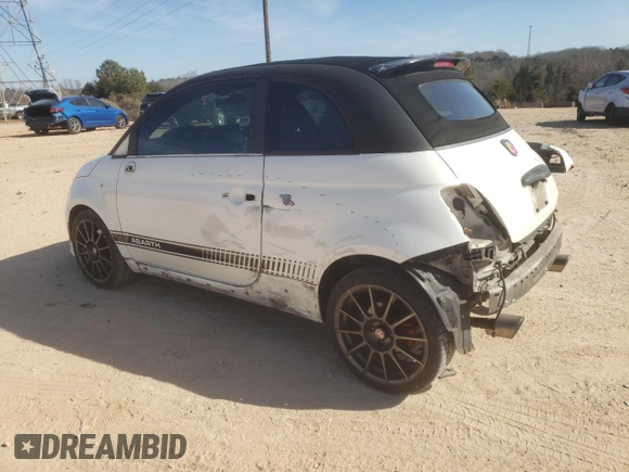 2013 FIAT 500 Abarth with VIN 3C3CFFJH1DT645322, listed as a Copart auction lot 42816075 with 114,007 mi miles and Salvage Title. Bid and sale history available at carsss.com. Image 2.