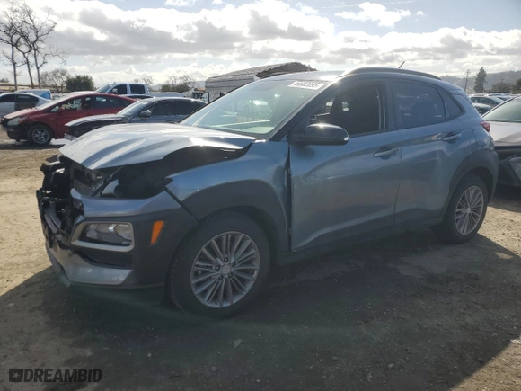 2018 Hyundai Kona SEL with VIN KM8K2CAA7JU121321, listed as a Copart auction lot 45602095 with 54,856 mi miles and Salvage Title. Bid and sale history available at carsss.com. Image 1.