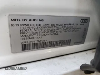 2023 Audi A8 with VIN WAULDAF87PN012614, listed as a Copart auction lot 74370654 with 26,344 mi miles and Salvage Title. Bid and sale history available at carsss.com. Image 15.