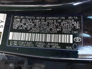 2016 Toyota Prius Two with VIN JTDKBRFU4G3016339, listed as a IAAI auction lot 41797904 with 152,850 mi miles. Bid and sale history available at carsss.com. Image 9.